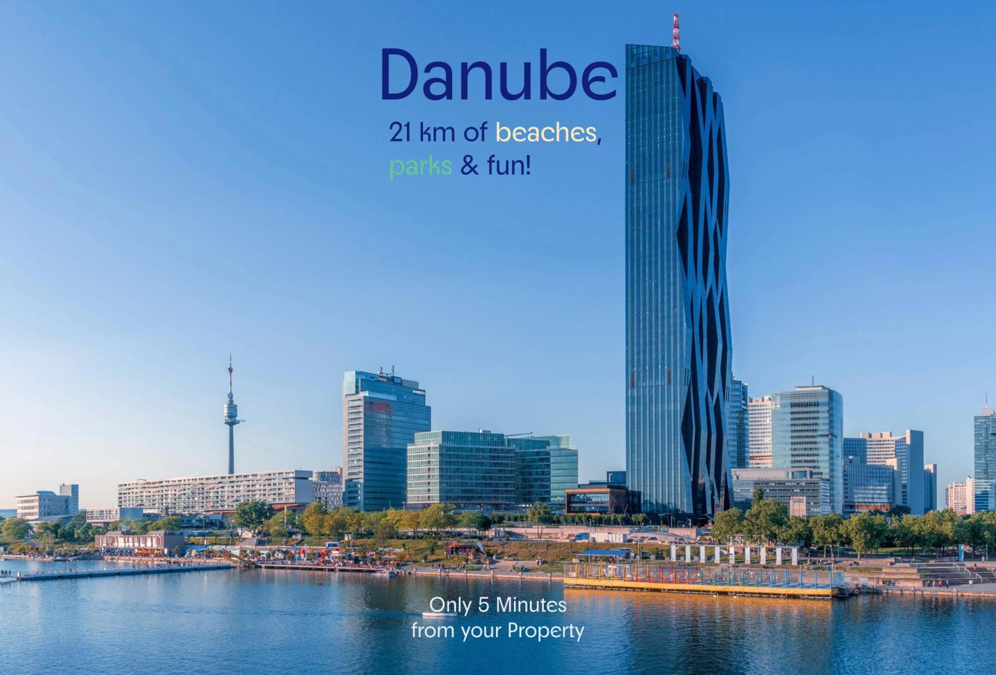 Homelike 2Br Apt. @Millenium Tower/Danube River Vienna Luaran gambar